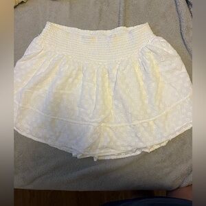 Hollister White High Waisted Skort